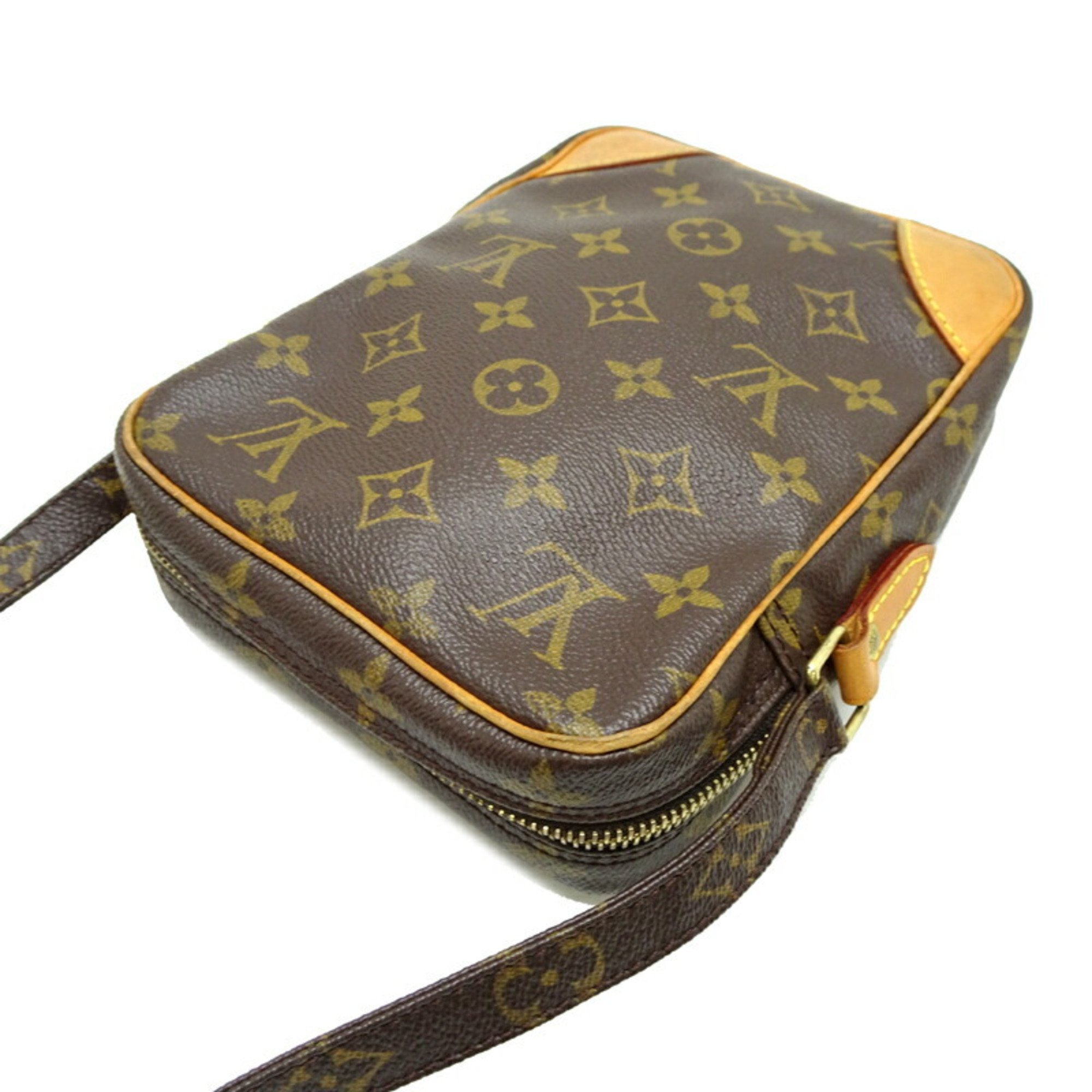 Louis Vuitton Danube Shoulder Bag with Additional Hole for Women and Men, M45266, Monogram, Brown