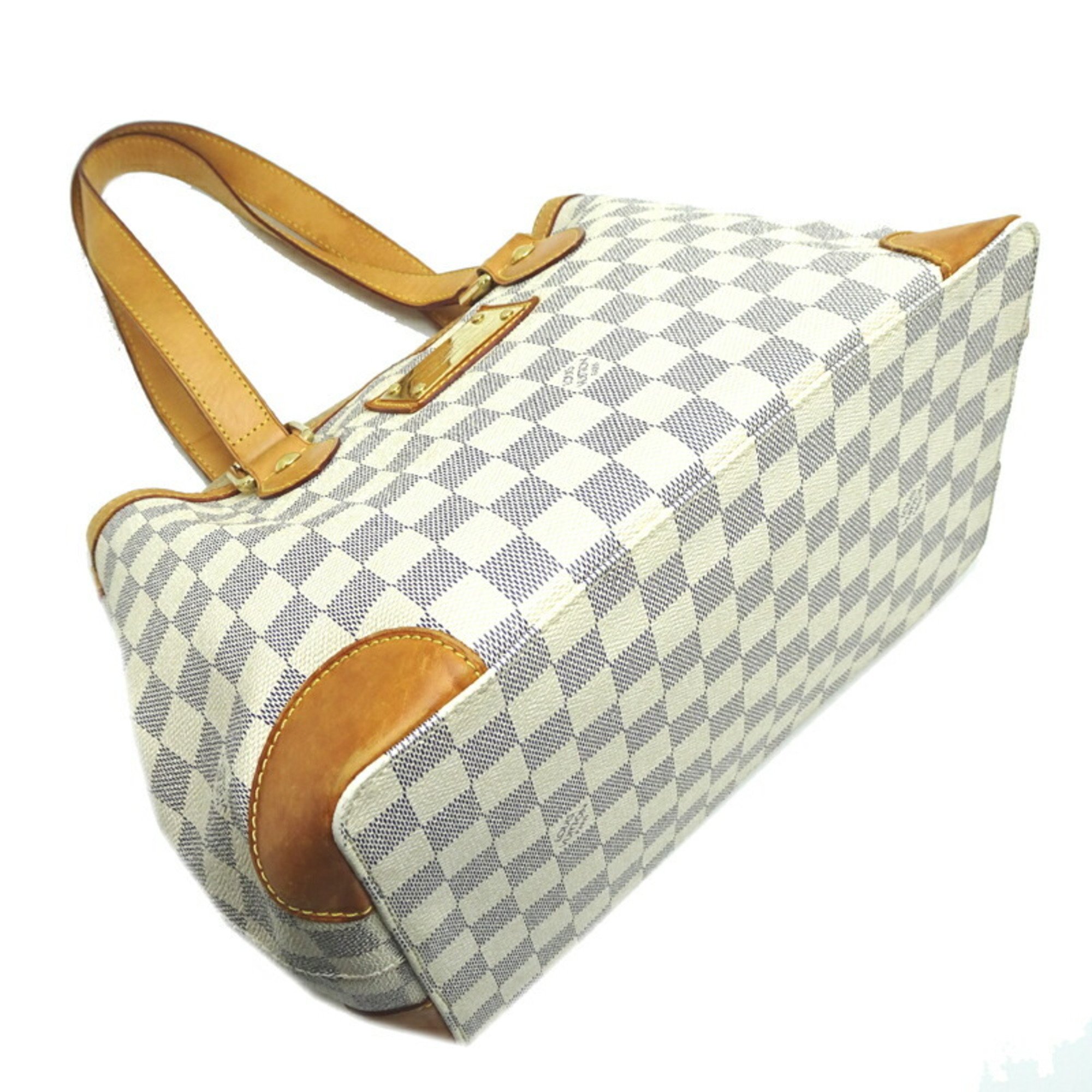 Louis Vuitton Hampstead PM Women's Handbag N51207 Damier Azur White