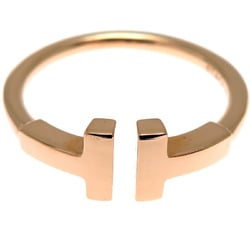 Tiffany T Wire Women's Ring 60147375 750 Pink Gold Size 9