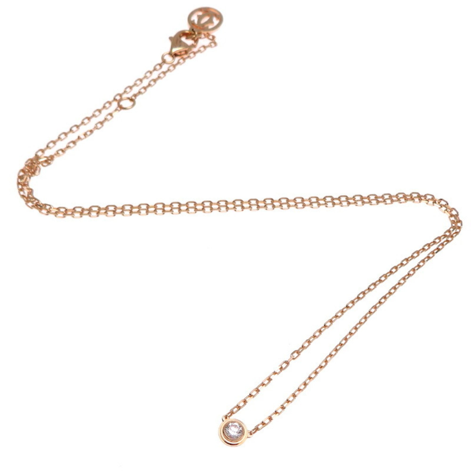 Cartier 2024 purchase 0.09ct diamond d'Amour small ladies necklace B7215700 750 pink gold