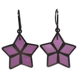 Bottega Veneta Star Earrings Purple Black ec-20023 Ag 925 SILVER BOTTEGA VENETA Ladies