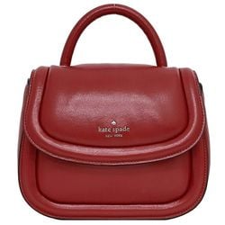 Kate Spade Handbag Red KA791 T8B ec-20622 Puffer Bag Leather Women's Compact