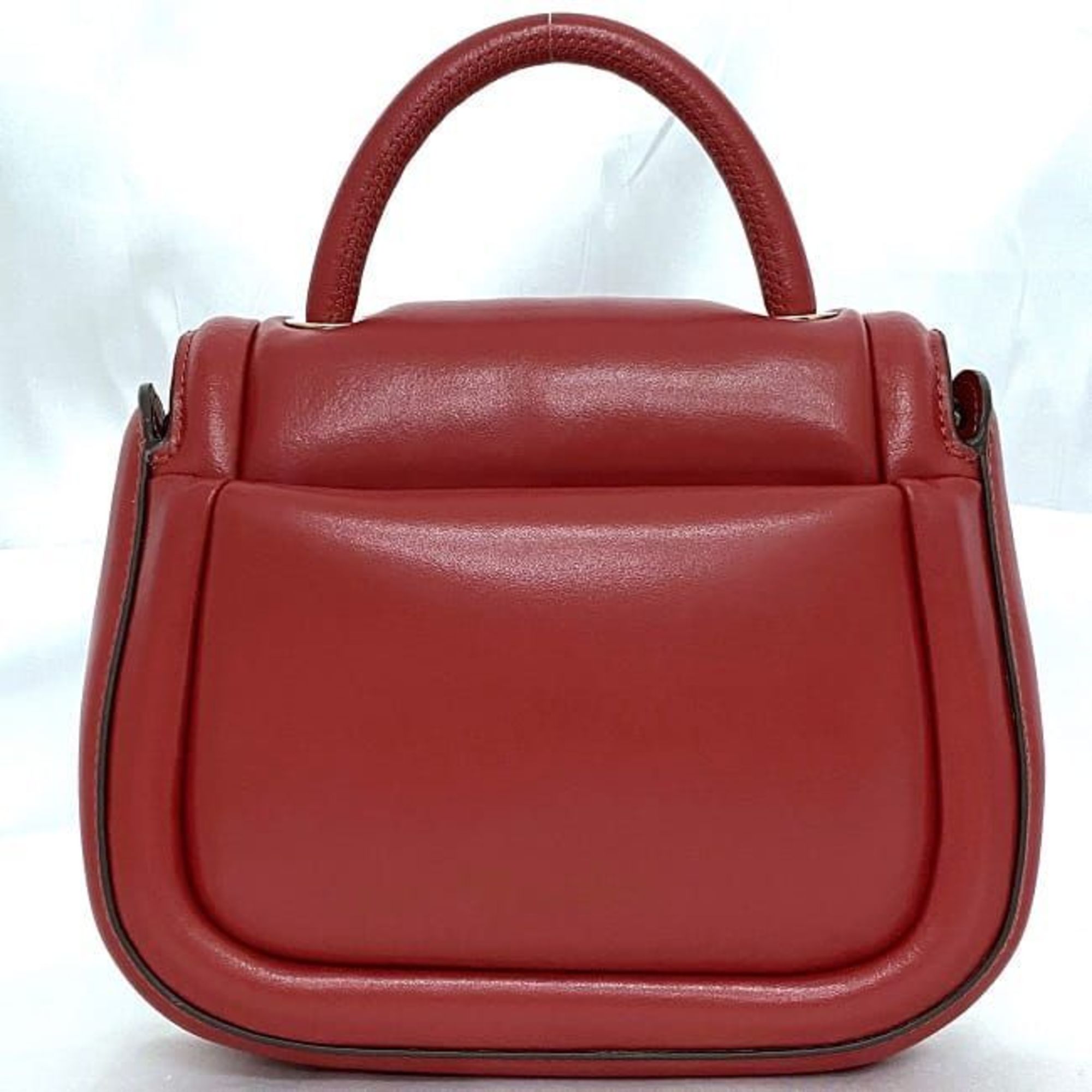 Kate Spade Handbag Red KA791 T8B ec-20622 Puffer Bag Leather Women's Compact