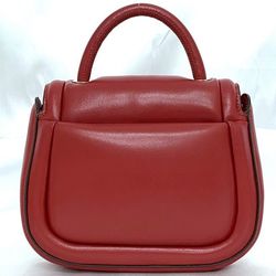 Kate Spade Handbag Red KA791 T8B ec-20622 Puffer Bag Leather Women's Compact