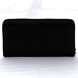 Kate Spade Round Long Wallet Black WLR00615 ec-20058 Nylon Leather Women's