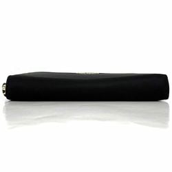 Kate Spade Round Long Wallet Black WLR00615 ec-20058 Nylon Leather Women's