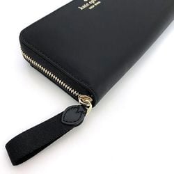 Kate Spade Round Long Wallet Black WLR00615 ec-20058 Nylon Leather Women's