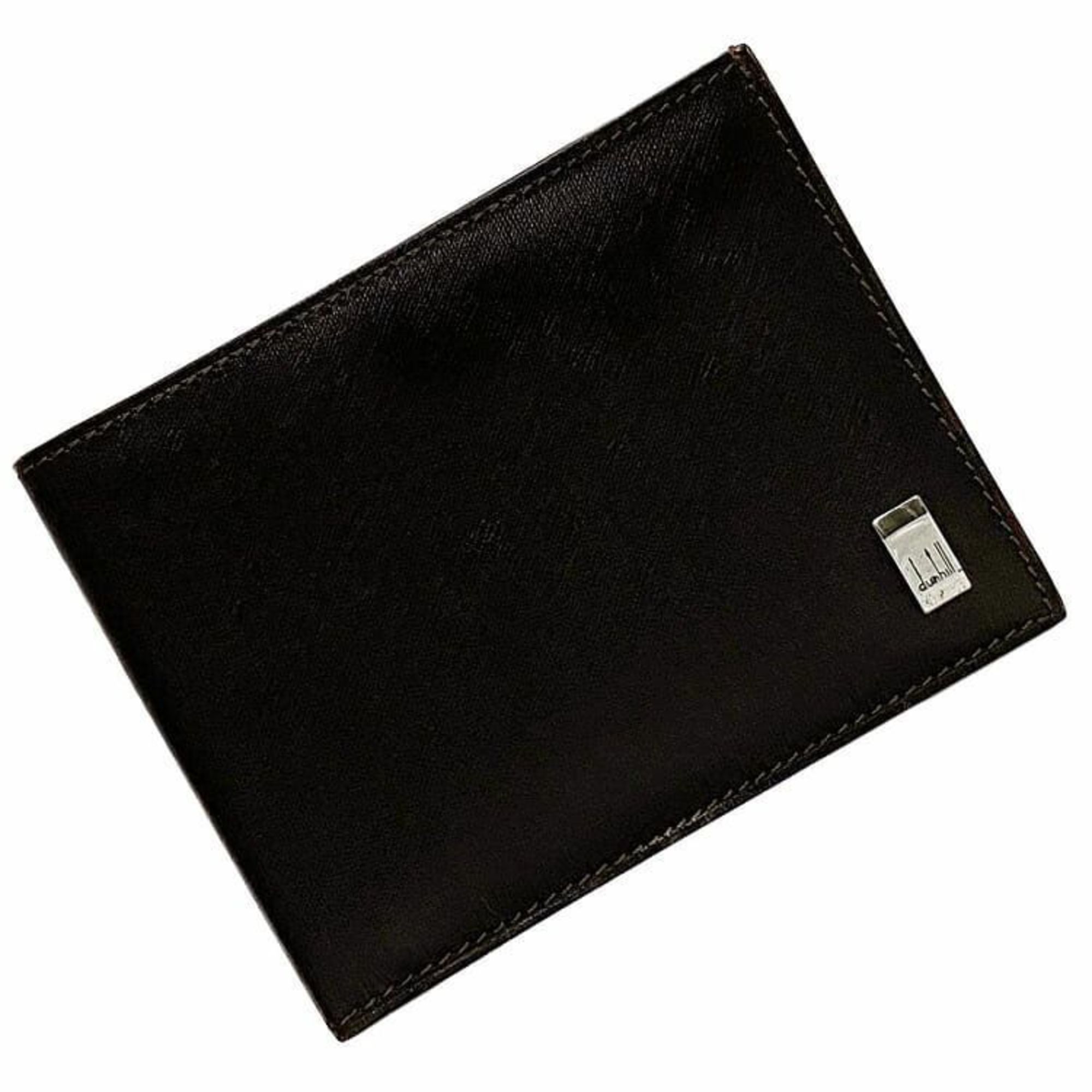 Dunhill Bi-fold Wallet Brown Sidecar ec-20093 Billfold Leather dunhill Folding Men's Compact