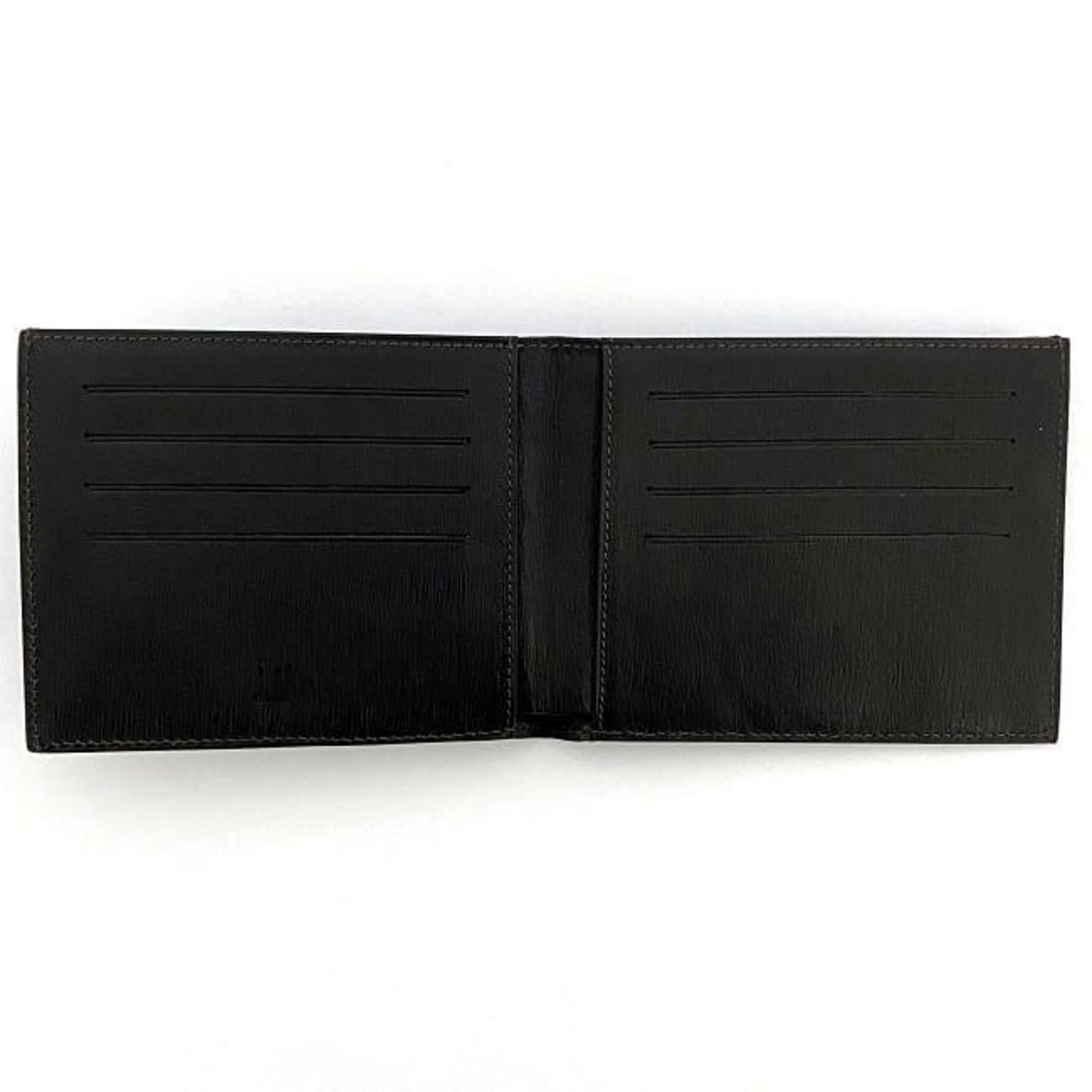 Dunhill Bi-fold Wallet Brown Sidecar ec-20093 Billfold Leather dunhill Folding Men's Compact