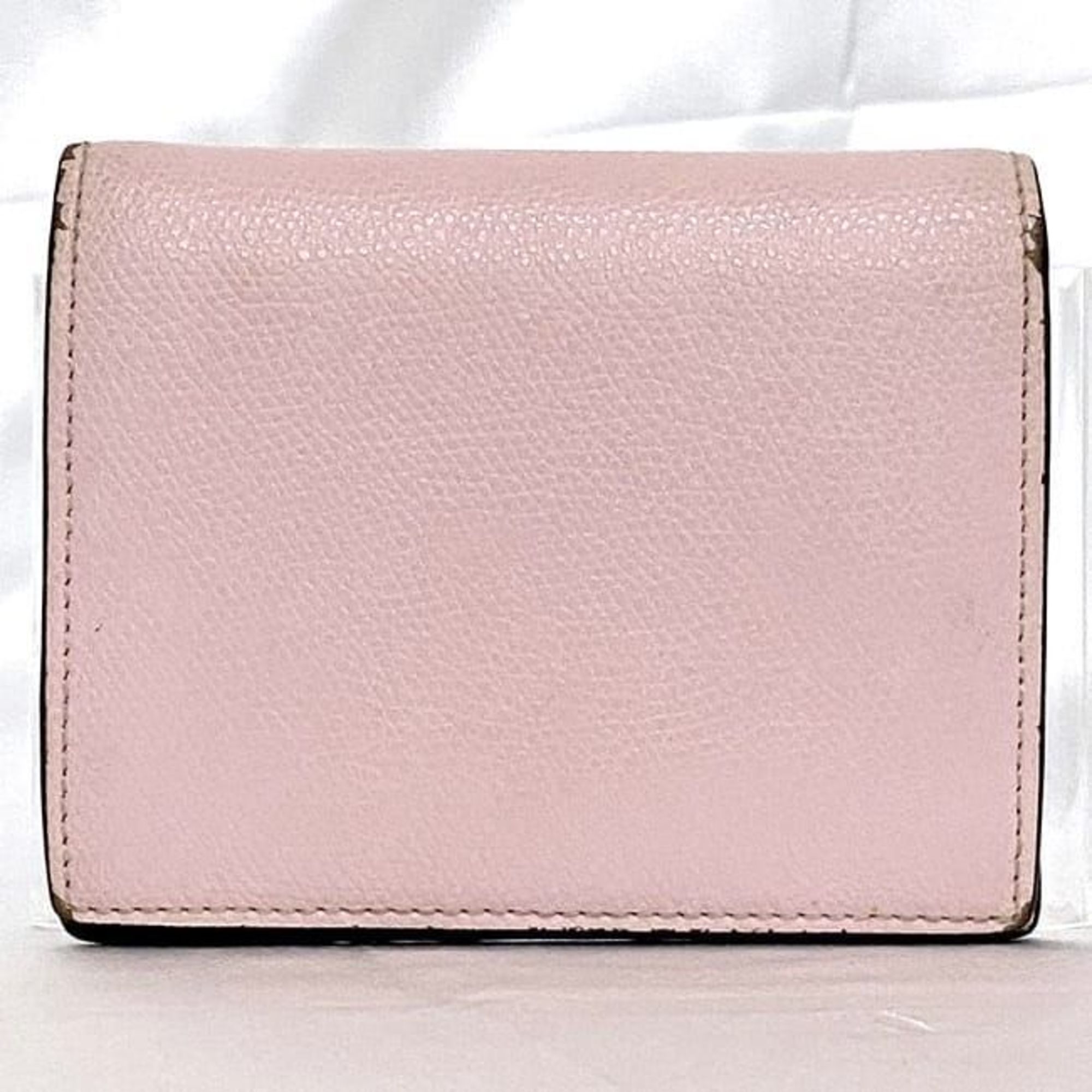 Fendi Bi-fold Wallet Pink F Is 8M0387 ec-20532 Leather FENDI Compact Women's Retro