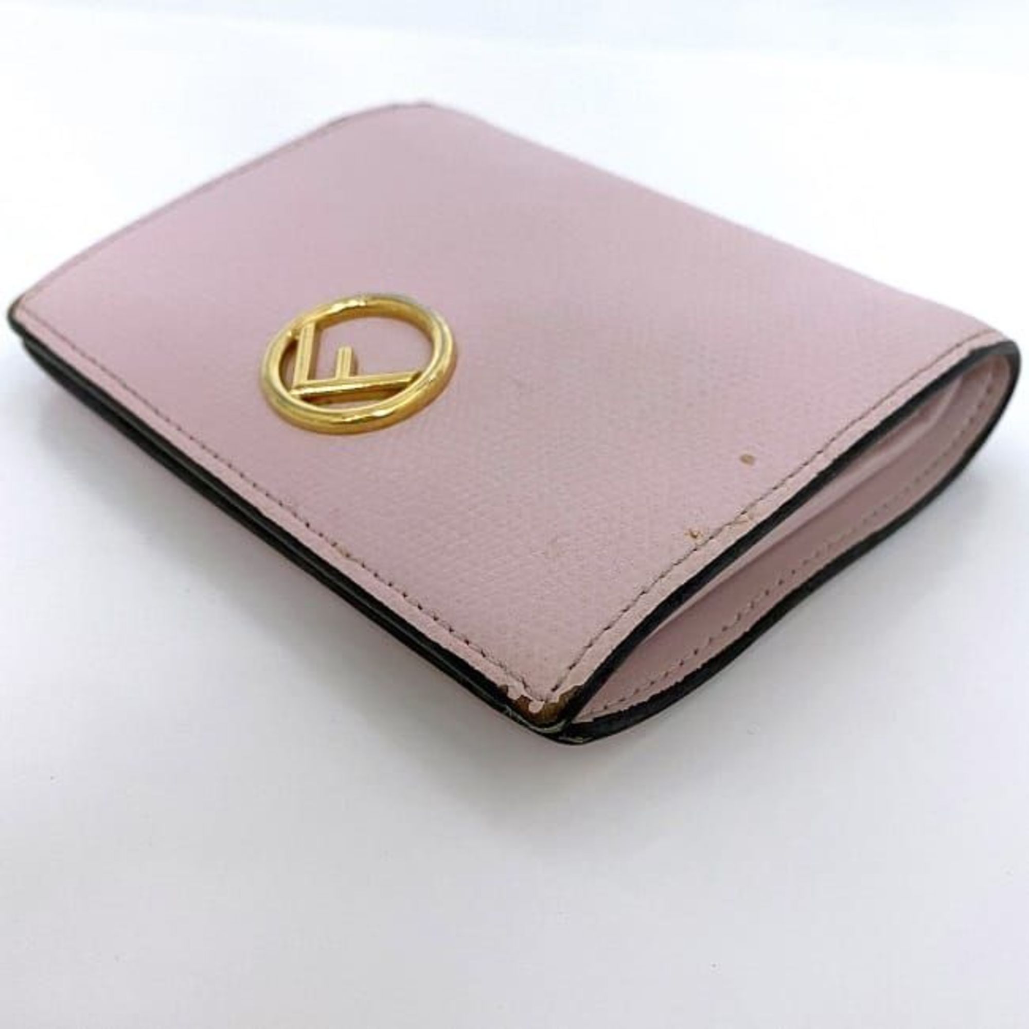 Fendi Bi-fold Wallet Pink F Is 8M0387 ec-20532 Leather FENDI Compact Women's Retro