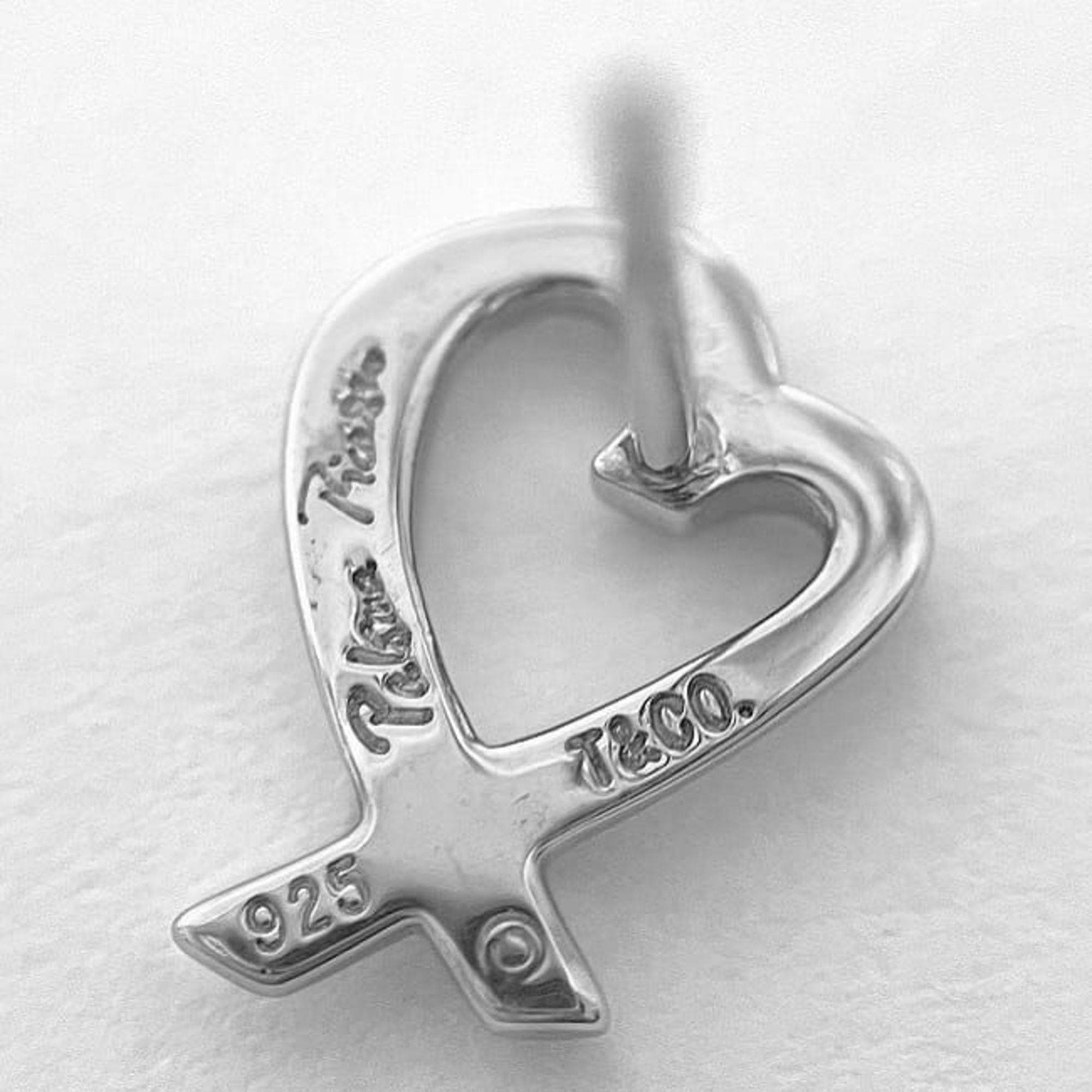 Tiffany Heart Earrings Silver Paloma Picasso ec-20010 Ag 925 SILVER TIFFANY&Co. Ladies