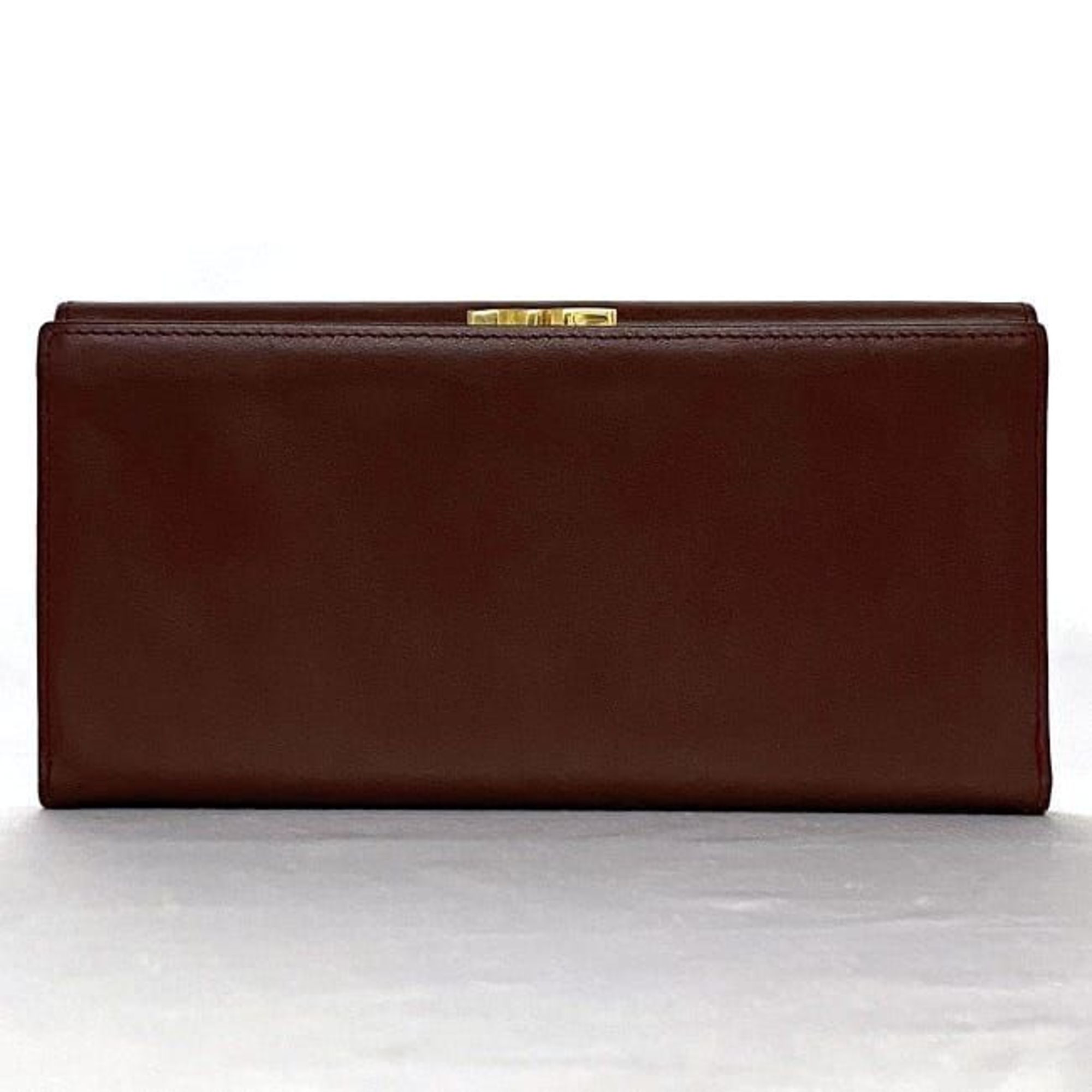 Cartier Tri-fold Long Wallet Bordeaux Must L3000002 ec-20101 Leather Women's Men's