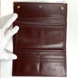 Cartier Tri-fold Long Wallet Bordeaux Must L3000002 ec-20101 Leather Women's Men's