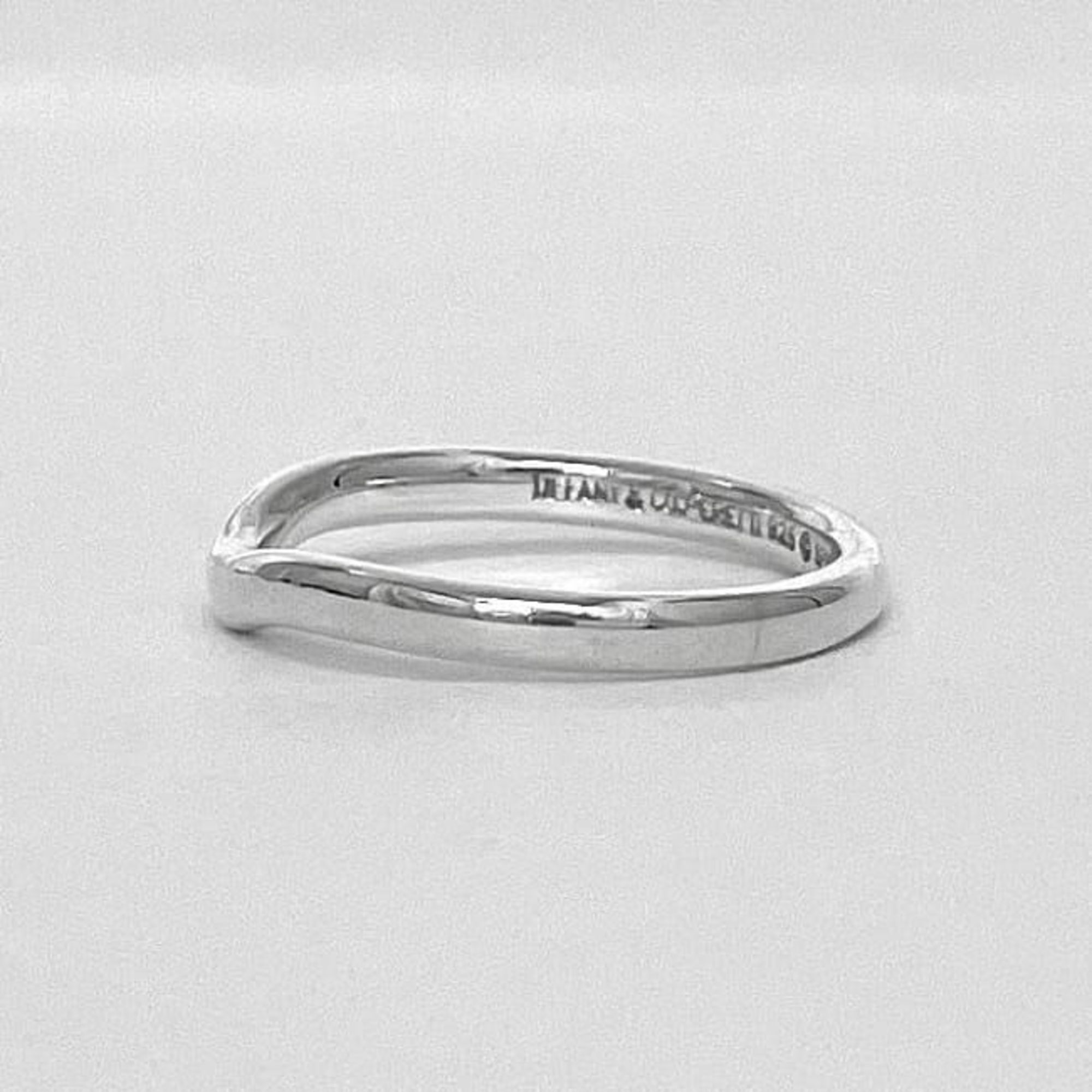 Tiffany Curved Band Ring Silver Peretti ec-20001 Size 8 Ag 925 SILVER TIFFANY&Co. Ladies