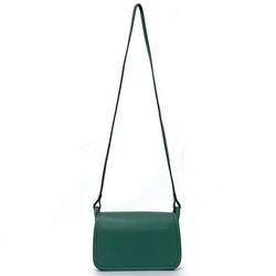 Longchamp Shoulder Bag Green 10133 021 531 ec-20149 Pochette Leather LONGCHAMP Flap Women's Compact