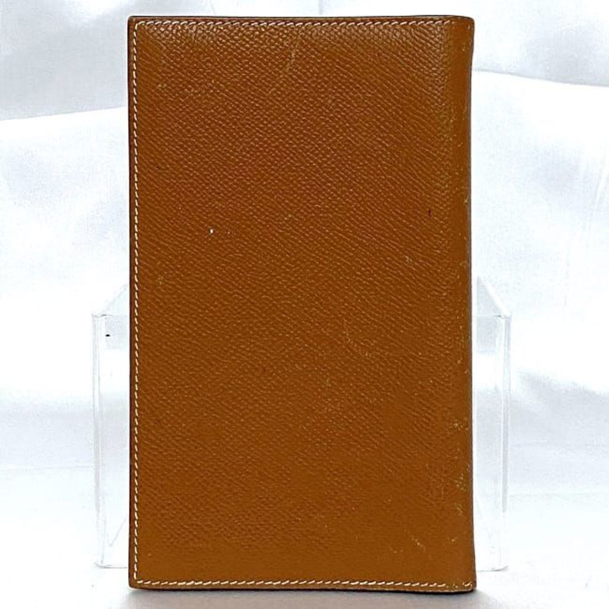 Hermes Agenda Vision 2 Planner Cover Brown ec-20201 Leather Togo □H Stamp HERMES Women's Men's Retro