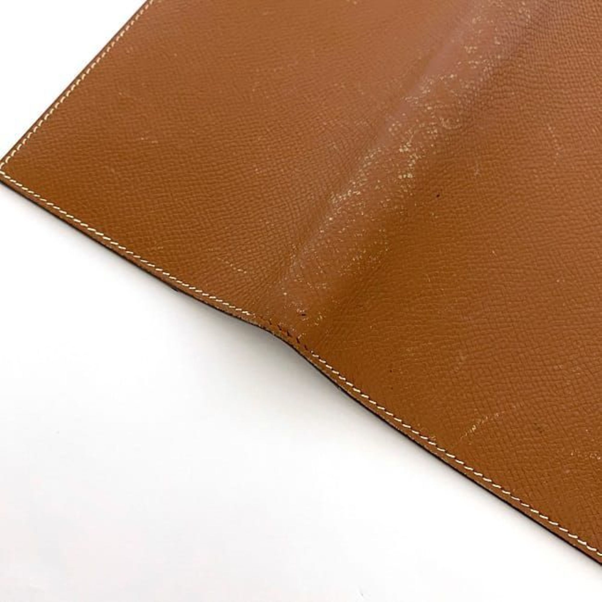 Hermes Agenda Vision 2 Planner Cover Brown ec-20201 Leather Togo □H Stamp HERMES Women's Men's Retro