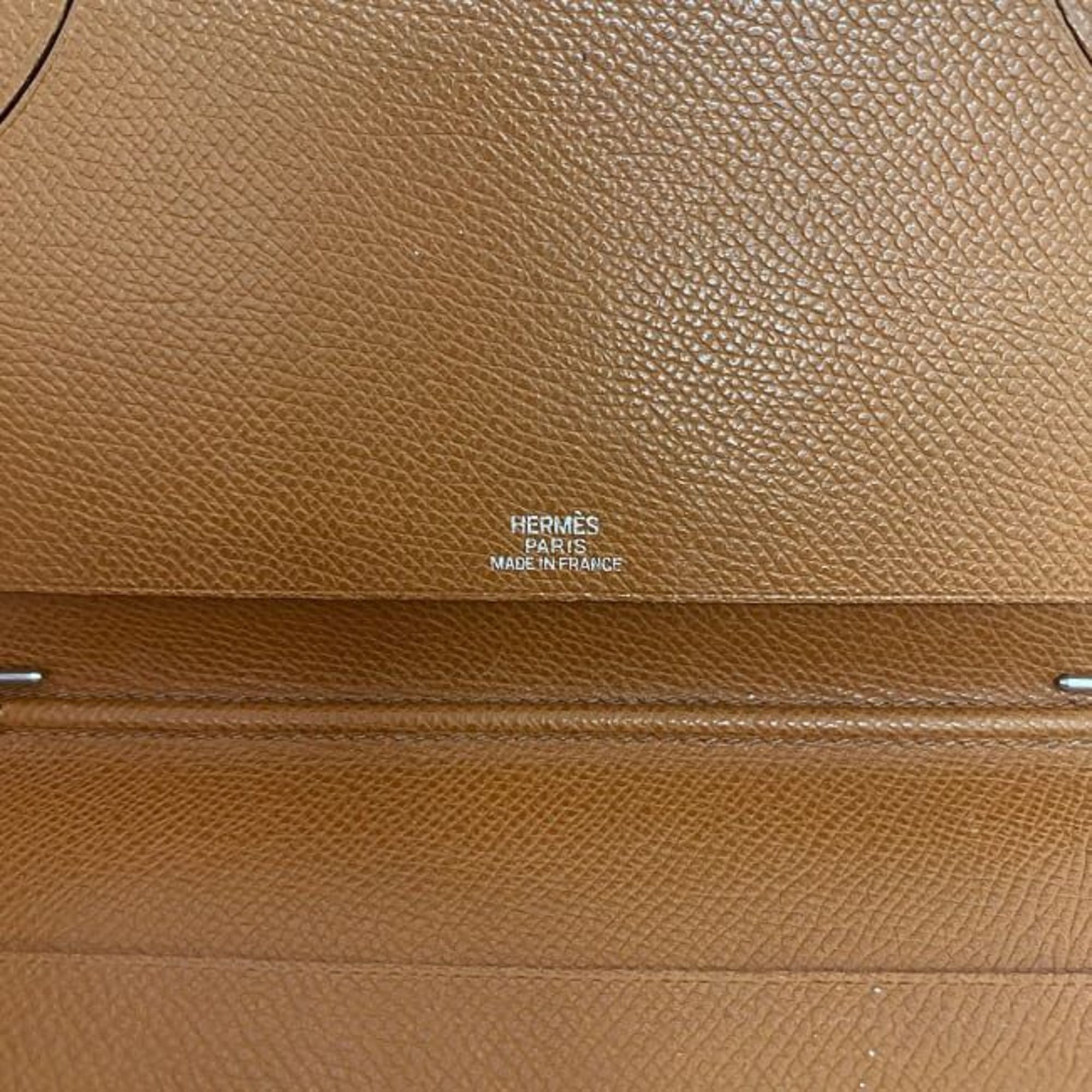 Hermes Agenda Vision 2 Planner Cover Brown ec-20201 Leather Togo □H Stamp HERMES Women's Men's Retro