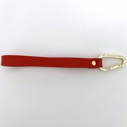 Burberry pouch red ec-20623 nylon rubber BURBERRY with strap carabiner handle ladies