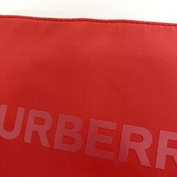 Burberry pouch red ec-20623 nylon rubber BURBERRY with strap carabiner handle ladies