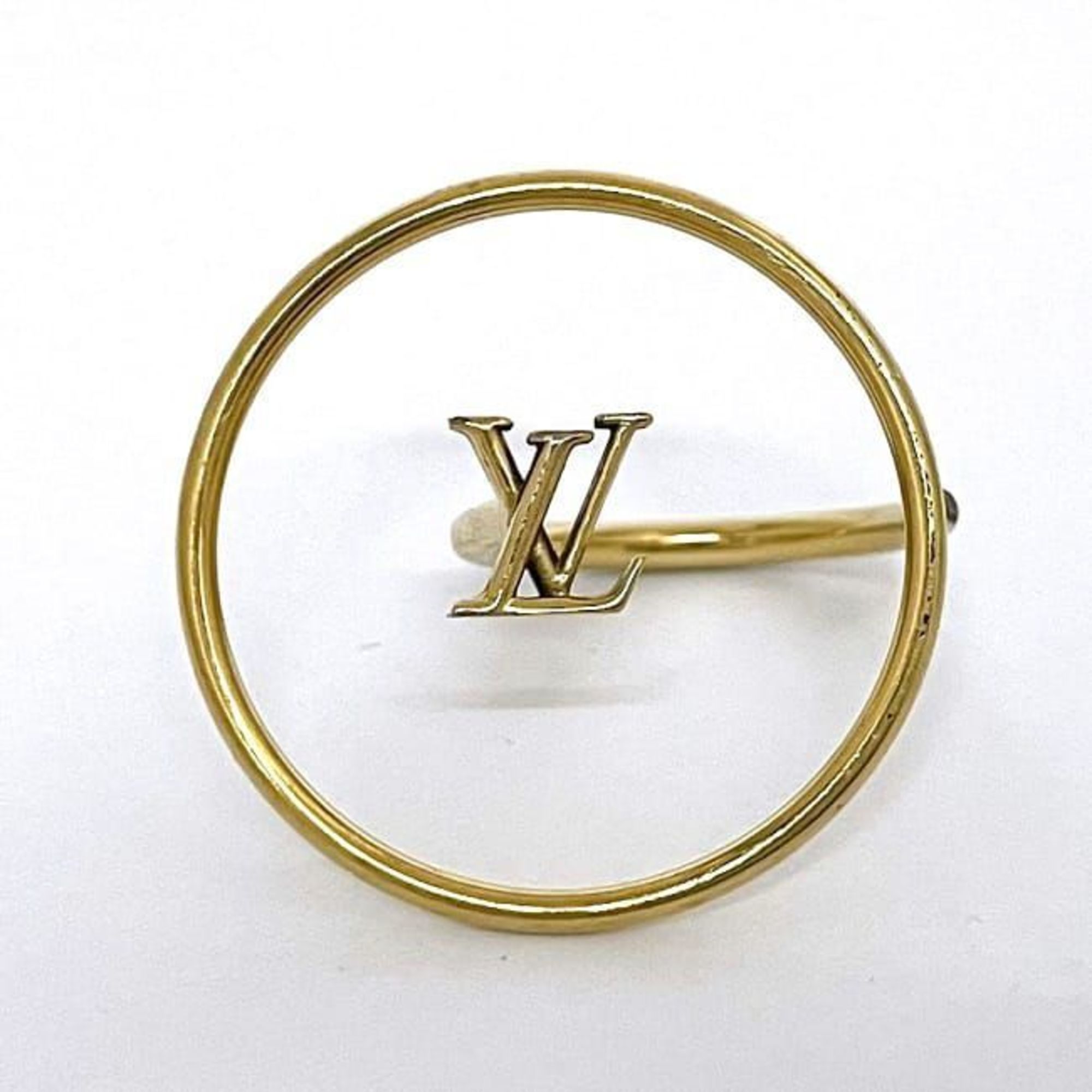 Louis Vuitton Ring Berg LV Eclipse Gold M00768 ec-20216 Size 8 GP LE1252 LOUIS VUITTON Circle Ladies Thin