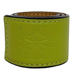 LOEWE Bracelet Light Green Brown Anagram ec-20485 Leather Patch Women's