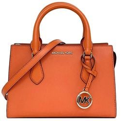 Michael Kors 2way Bag Orange 35S3G6HS5L ec-20069 Leather MICHAEL KORS Charm Handbag Shoulder Women's