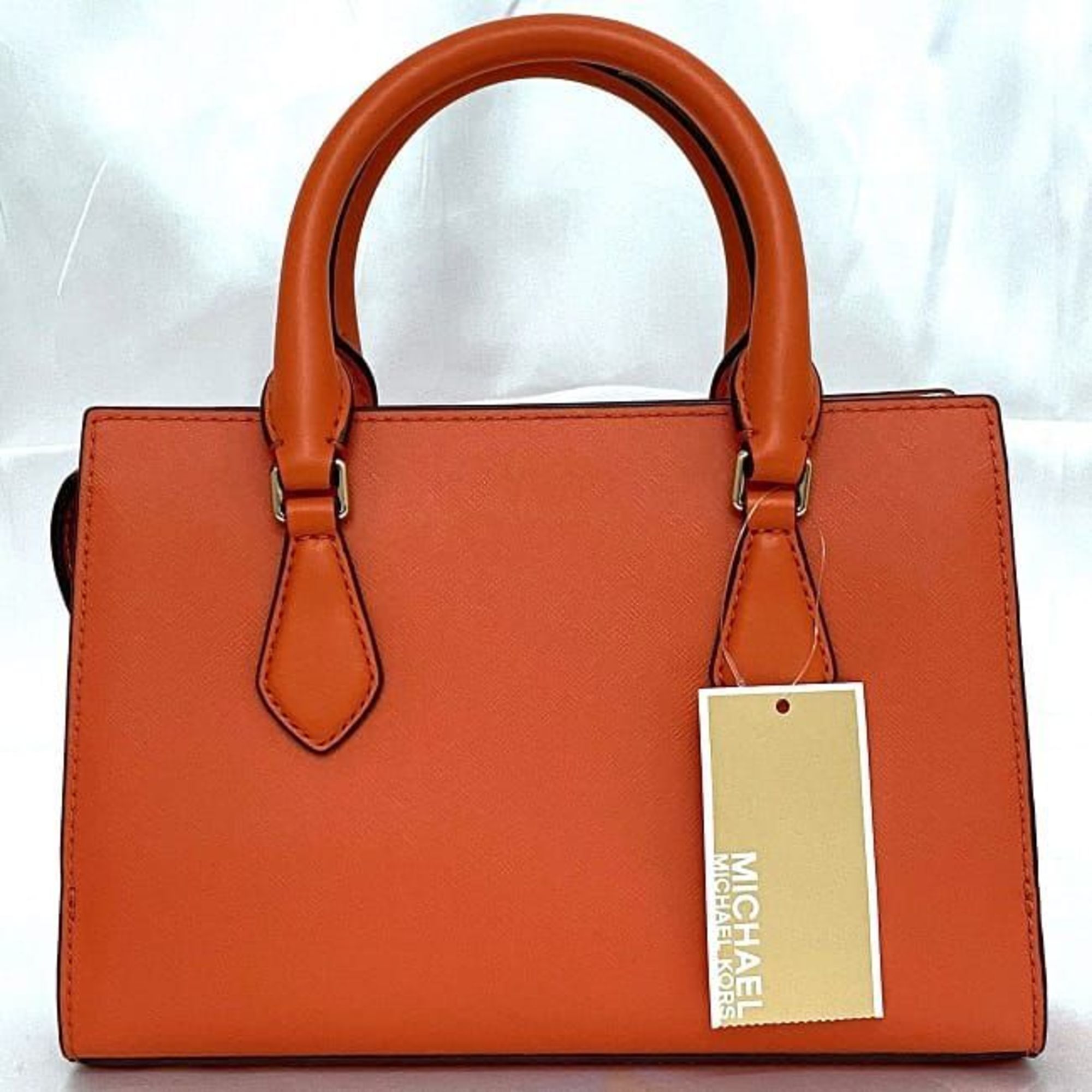 Michael Kors 2way Bag Orange 35S3G6HS5L ec-20069 Leather MICHAEL KORS Charm Handbag Shoulder Women's