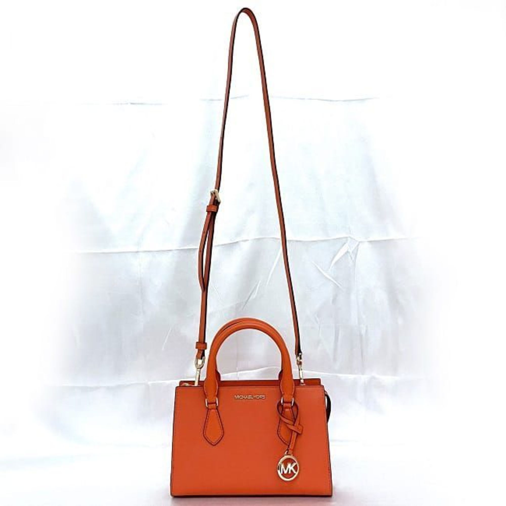 Michael Kors 2way Bag Orange 35S3G6HS5L ec-20069 Leather MICHAEL KORS Charm Handbag Shoulder Women's