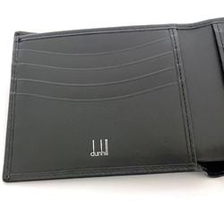 Dunhill Bi-fold Wallet Black LL3070A ec-20092 Leather dunhill Billfold Compact Men's Chic