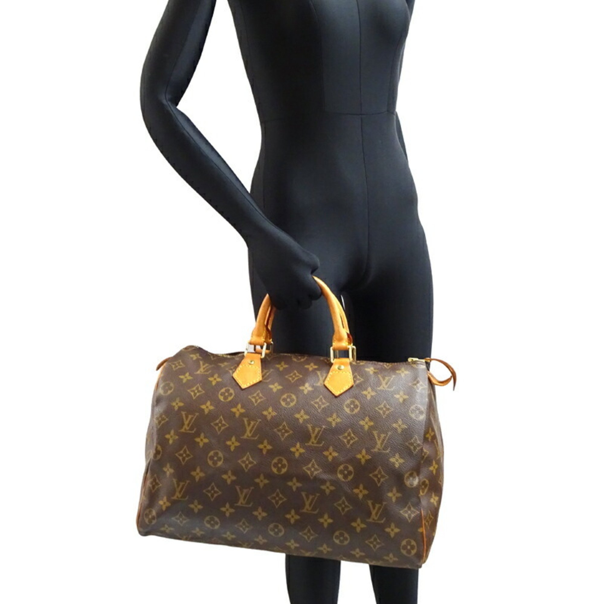 Louis Vuitton Speedy 35 Women's Boston Bag M41524 Monogram Brown