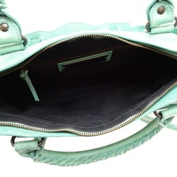 Balenciaga The First Women's Handbag 103208 Leather Mint Green