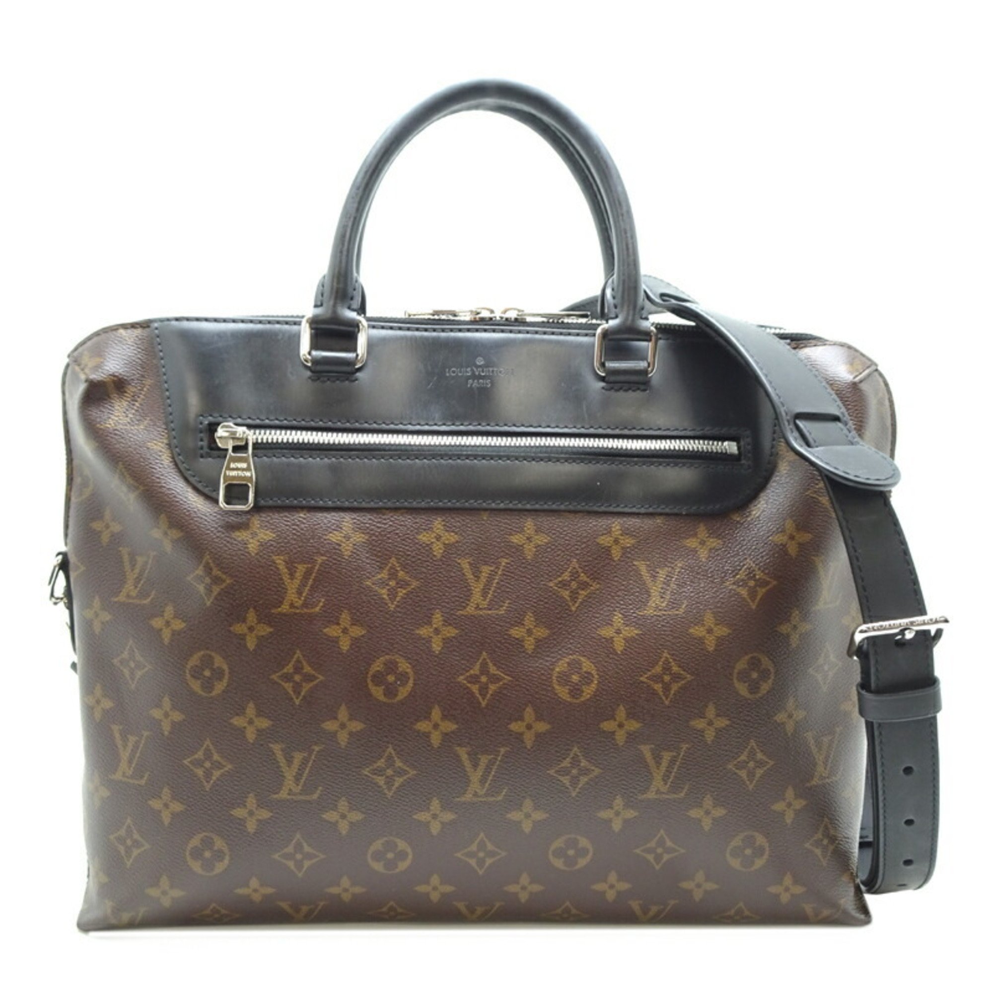 Louis Vuitton Porte Document Men's Handbag M54019 Monogram Macassar Brown