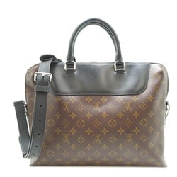 Louis Vuitton Porte Document Men's Handbag M54019 Monogram Macassar Brown