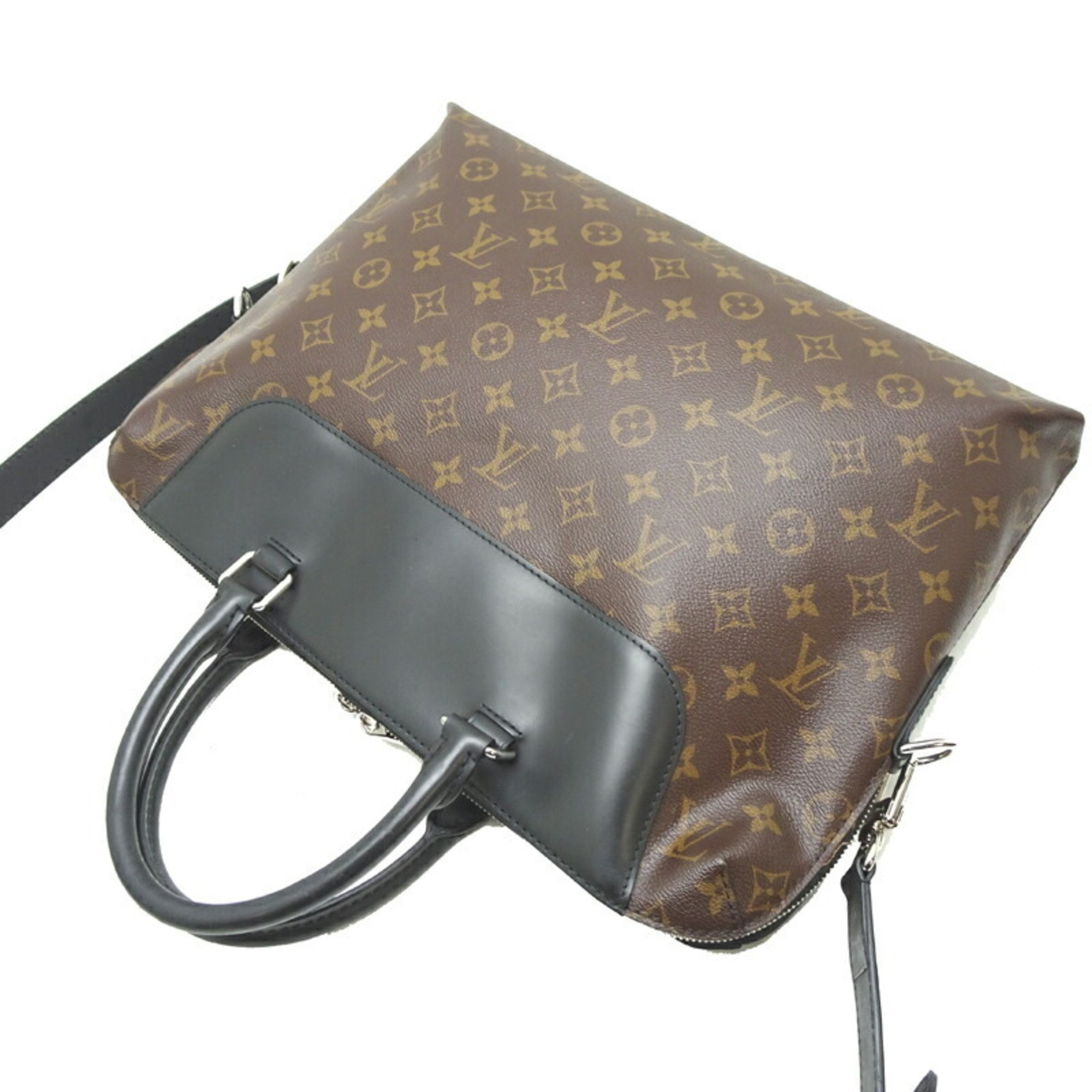 Louis Vuitton Porte Document Men's Handbag M54019 Monogram Macassar Brown