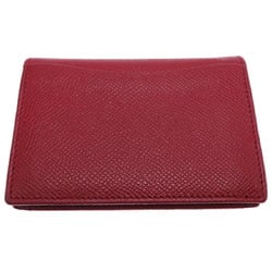 Bvlgari Women's Card Case Leather Red