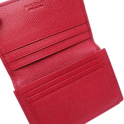 Bvlgari Women's Card Case Leather Red