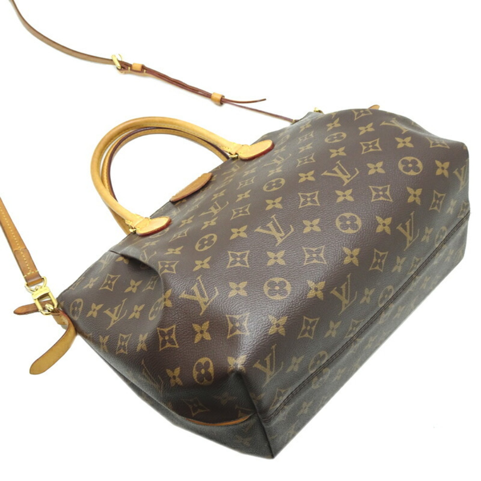 Louis Vuitton Turen MM Women's Handbag M48814 Monogram Brown