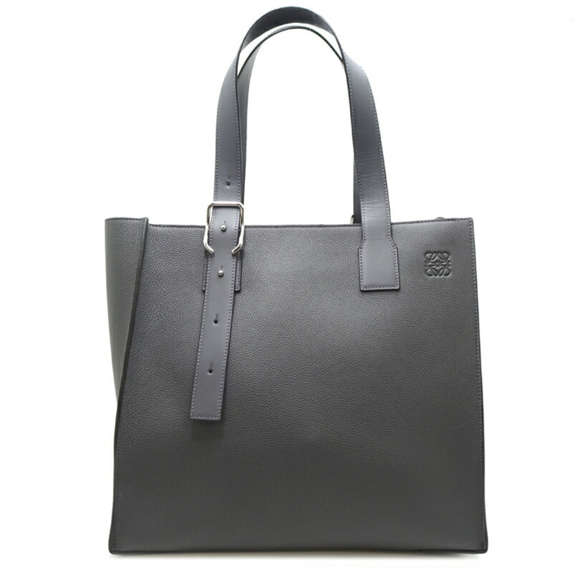 Loewe Buckle Zip Tote Women's Bag B692K99X02 Calf Grey