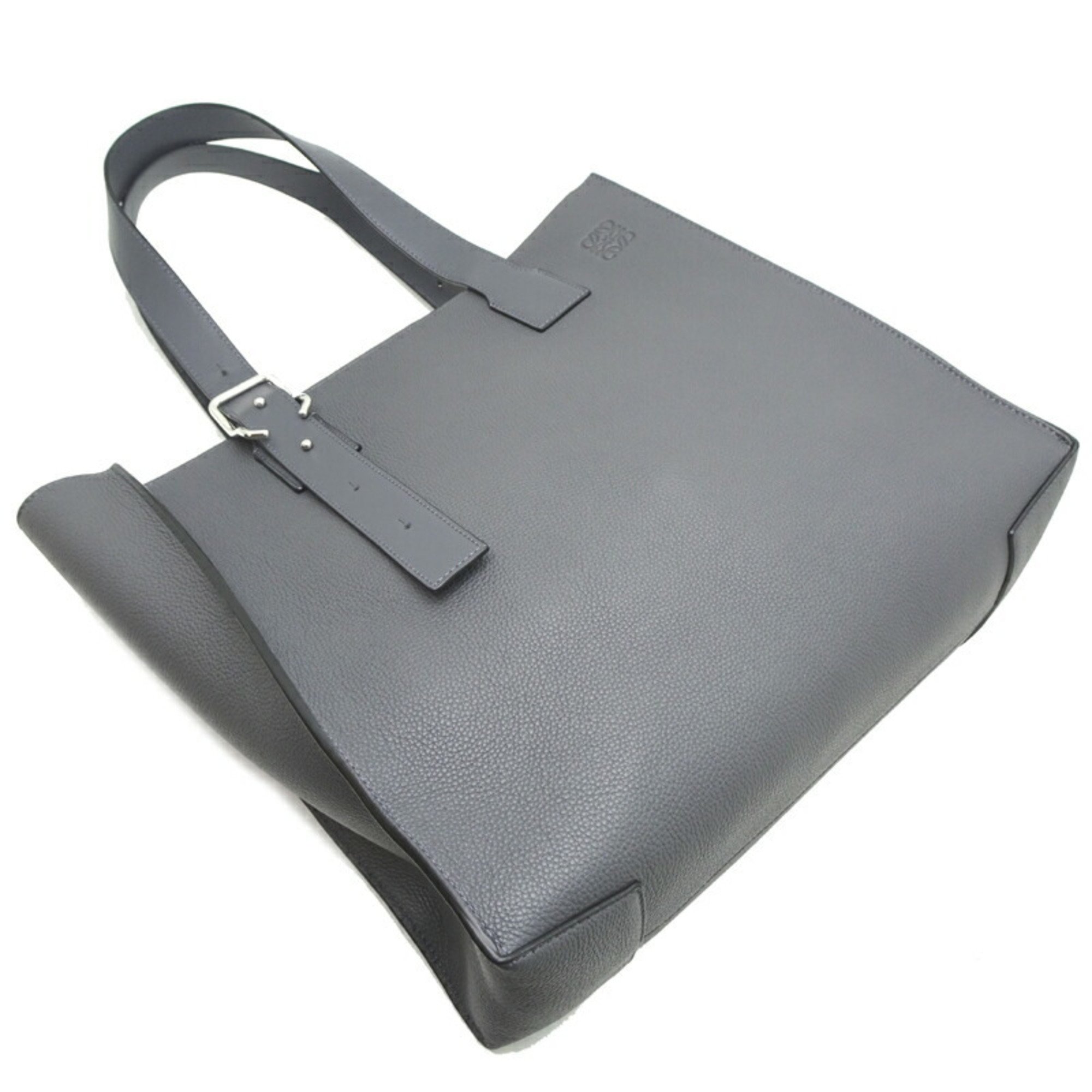 Loewe Buckle Zip Tote Women's Bag B692K99X02 Calf Grey