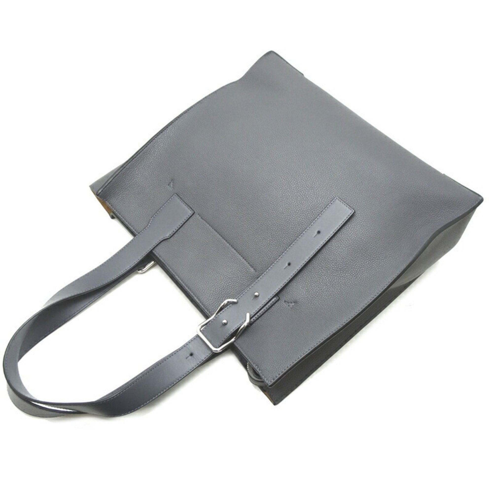 Loewe Buckle Zip Tote Women's Bag B692K99X02 Calf Grey