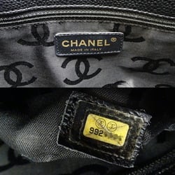 Chanel Coco Mark Tote Women's Shoulder Bag A18004 Caviar Skin Black