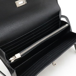 Wallet HERMES Hermes Kelly Long Bi-fold Veau Epsom Leather Black K Stamp