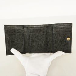 Gucci Tri-fold Wallet GG Marmont 474746 Leather Black Women's