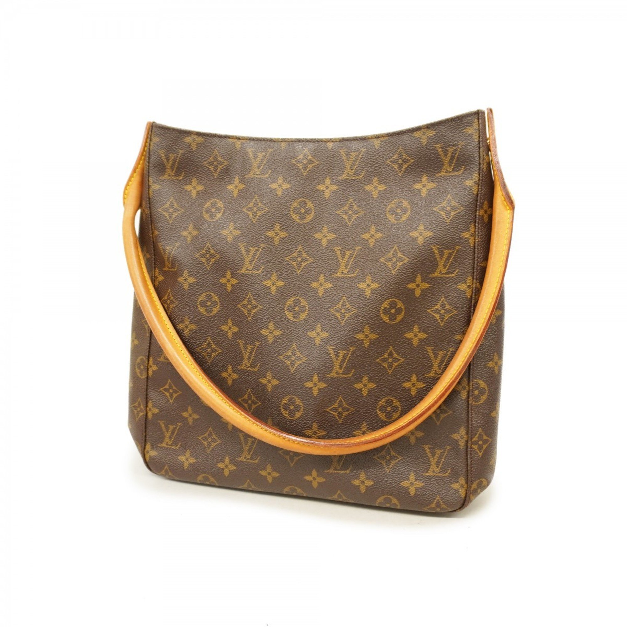 Louis Vuitton Shoulder Bag Monogram Looping GM M51145 Brown Ladies