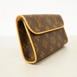 Louis Vuitton Waist Bag Monogram Pochette Florentine M51855 Brown Women's