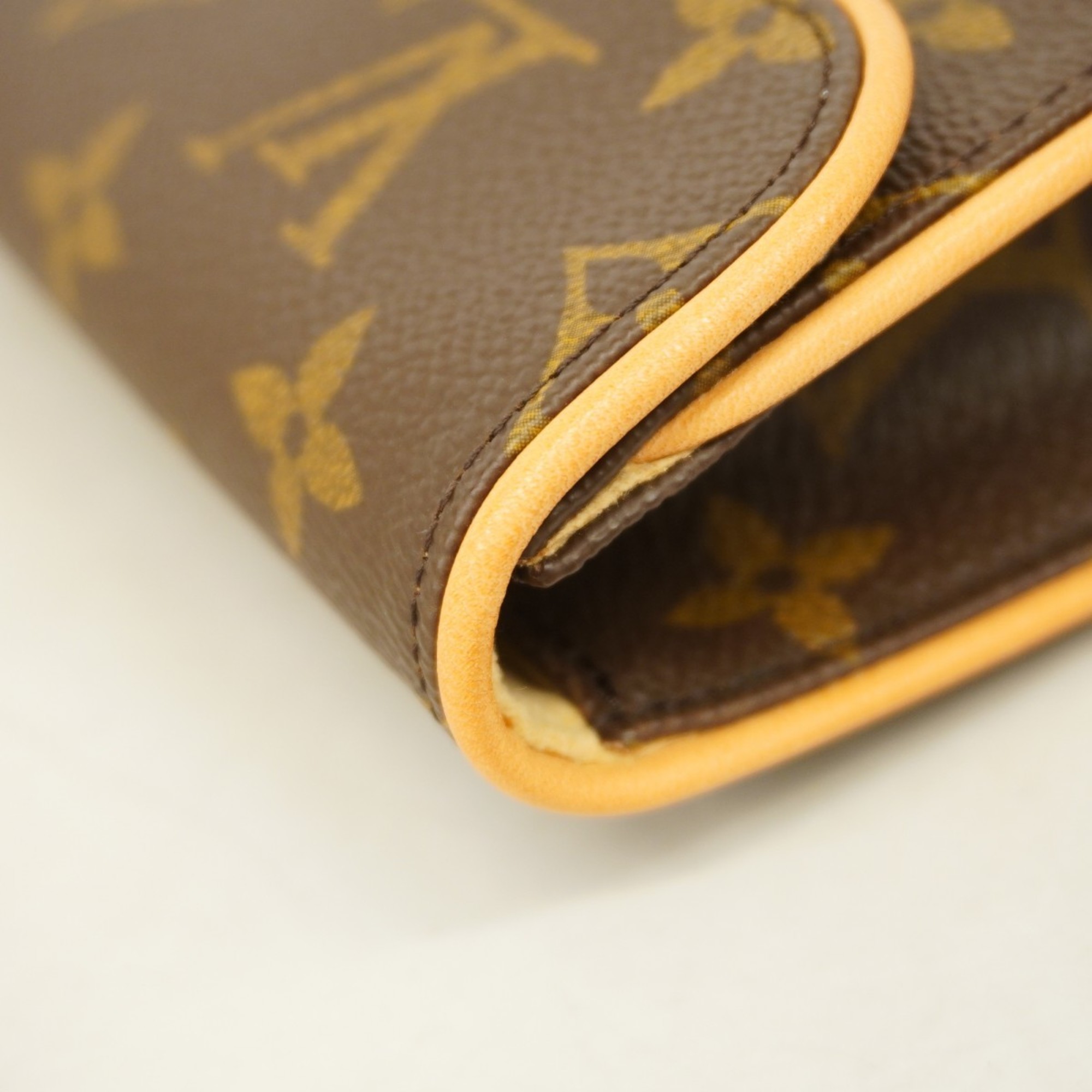 Louis Vuitton Waist Bag Monogram Pochette Florentine M51855 Brown Women's