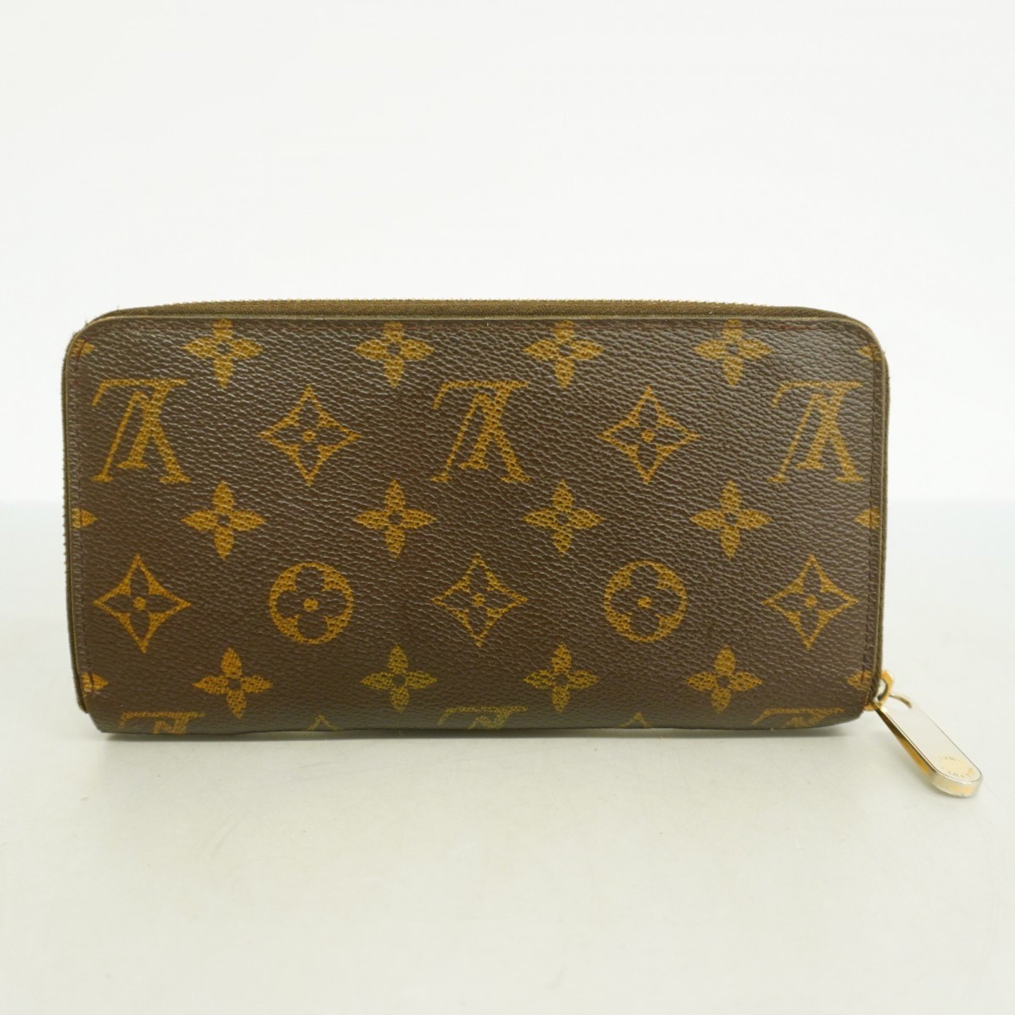 Louis Vuitton Long Wallet Monogram Zippy M60017 Brown Men's Women's