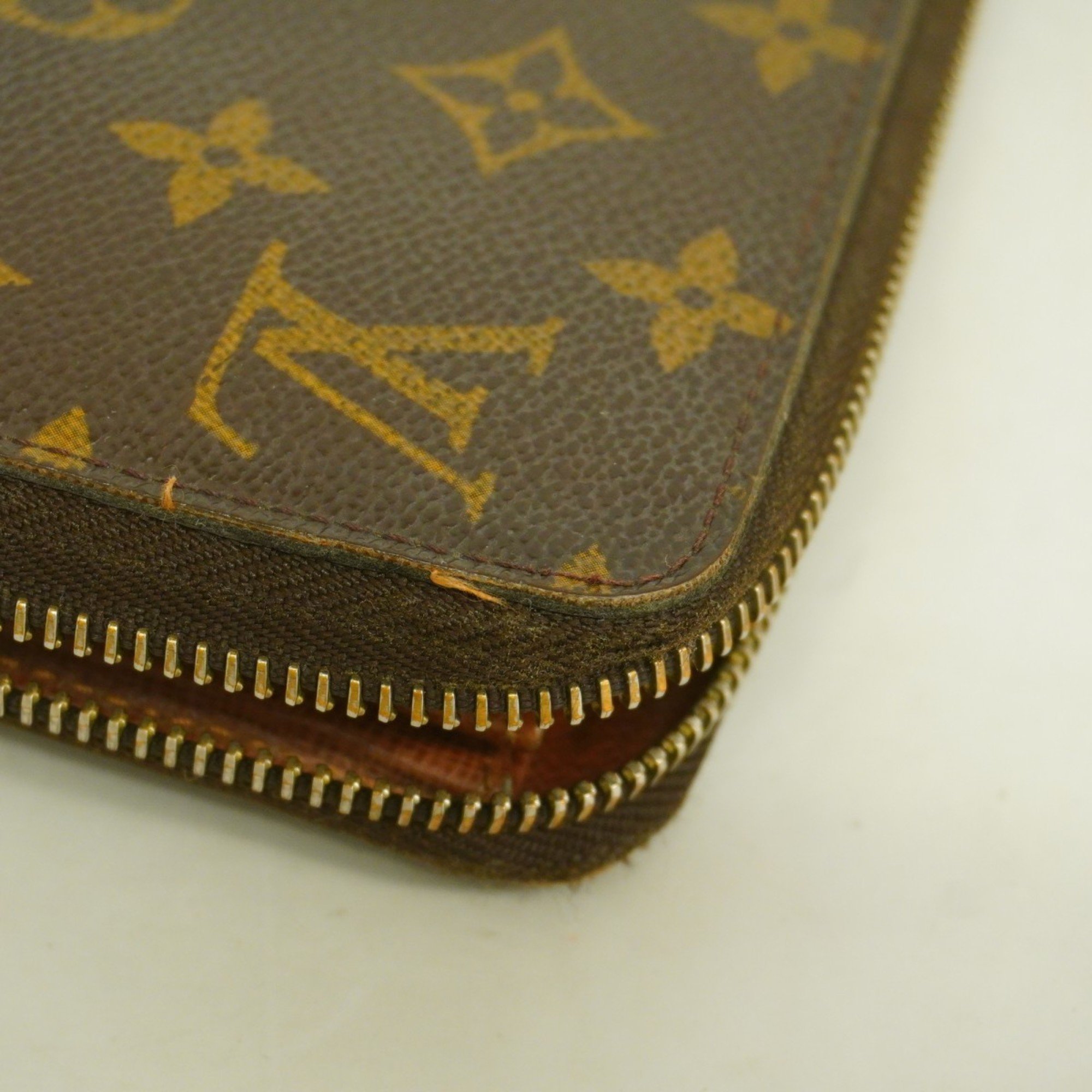 Louis Vuitton Long Wallet Monogram Zippy M60017 Brown Men's Women's